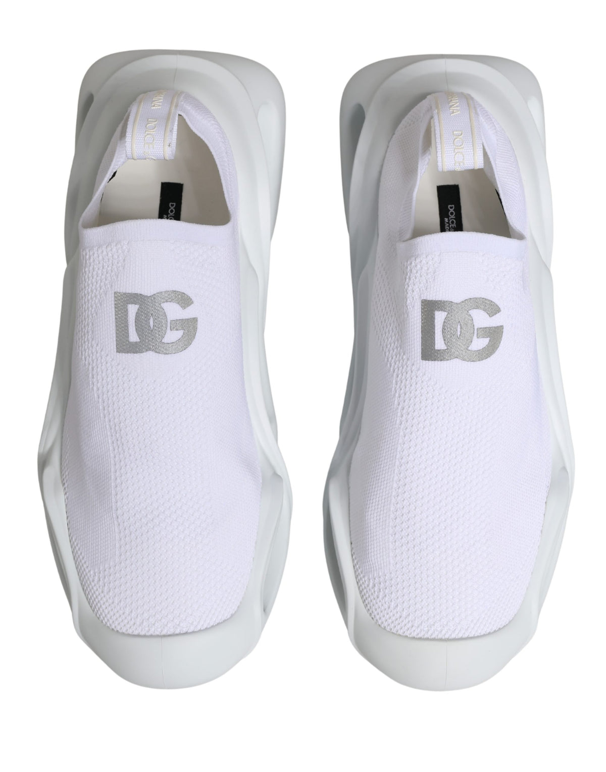 Dolce & Gabbana Weiß Slip On Wave Low Top Turnschuhe Schuhe