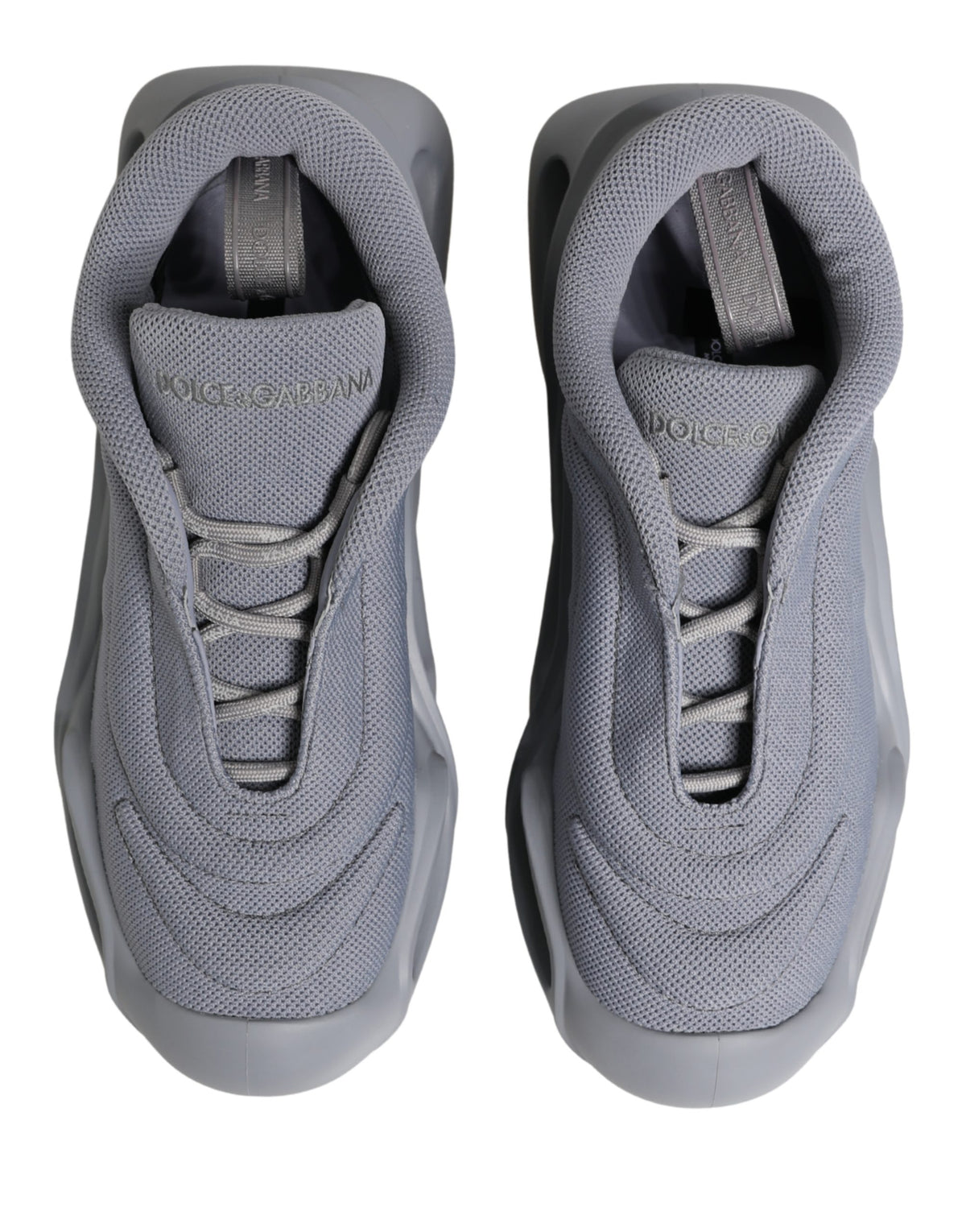 Dolce & Gabbana Grey Slip-On Wave Low-Top Sneakers