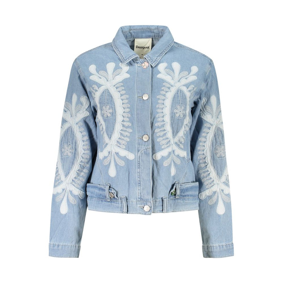 Desigual Blue Cotton Denim Jacket