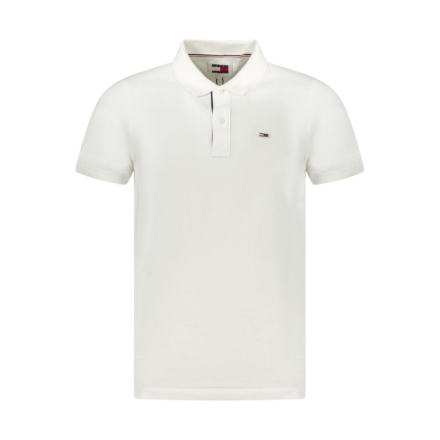 Tommy Hilfiger Men's White Cotton Polo Shirt