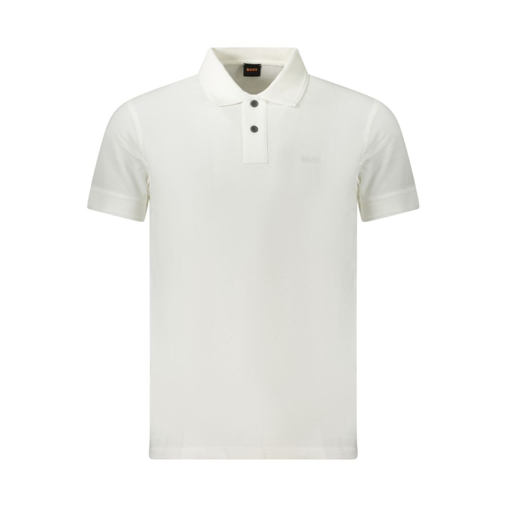 Hugo Boss Bianco Cotton Men's Polo Shirt