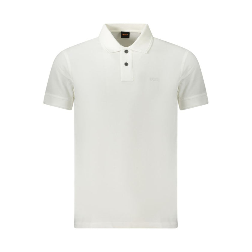 Hugo Boss Bianco Baumwoll-Herrenpoloshirt