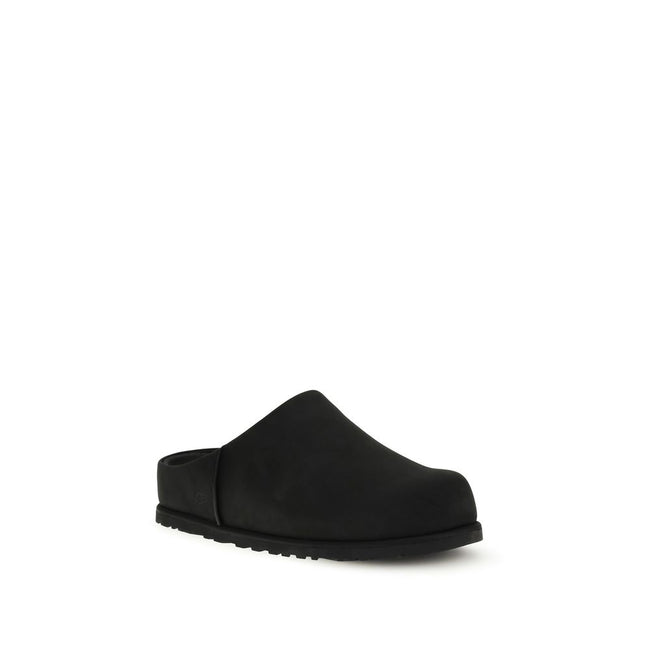 UGG Black Bos Taurus Calf Leather Mules