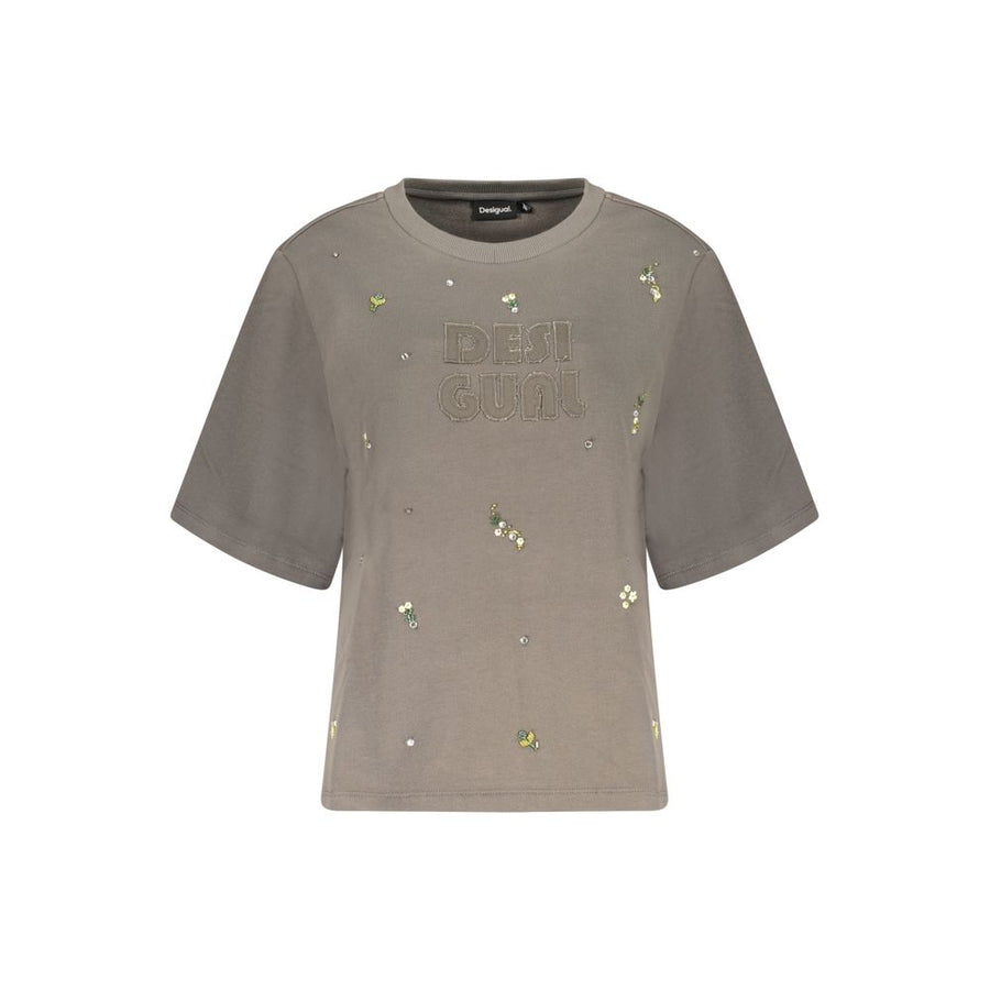 Desigual Grey Cotton Sweatshirt for Women