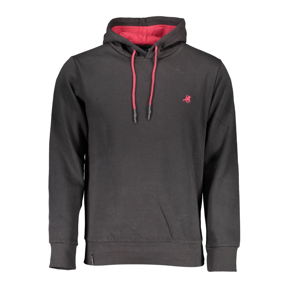 U.S. Grand Polo Schwarzer Baumwoll-Herren-Sweatshirt