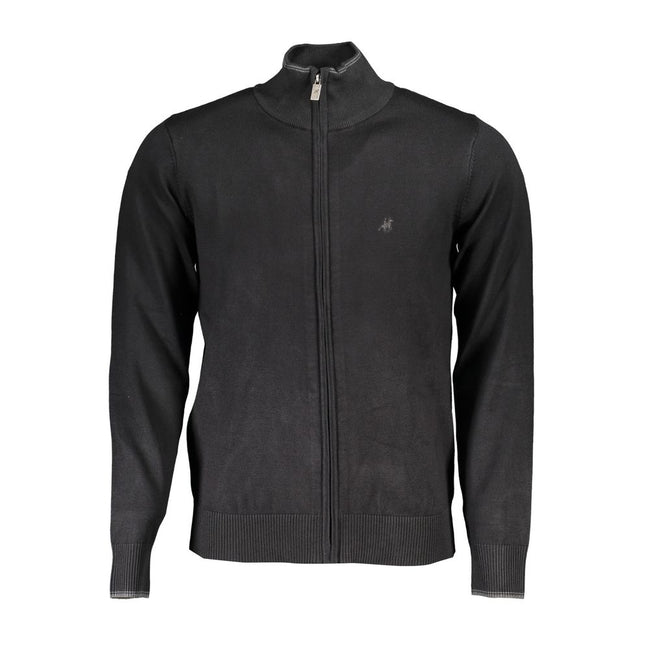 U.S. Grand Polo Schwarzer Herren Cardigan aus Viskose