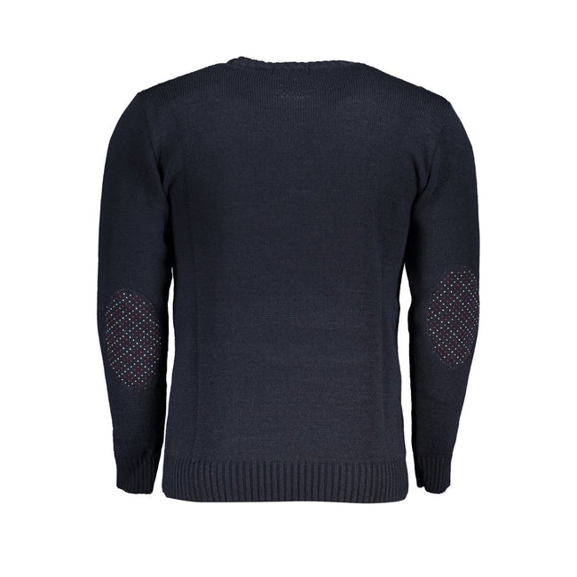 U.S. Grand Polo Blauer Herrenpullover aus Acryl