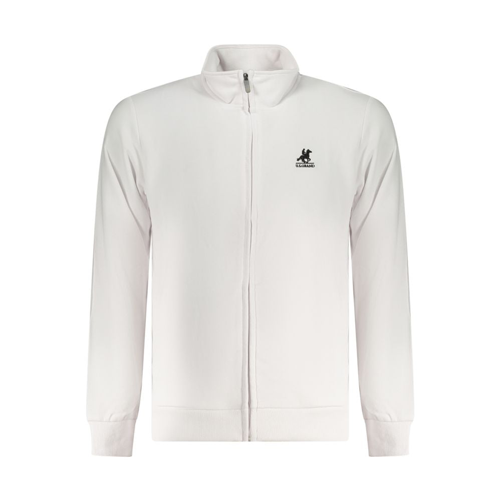 U.S. Grand Polo Weißes Herren-Sweatshirt aus Baumwolle