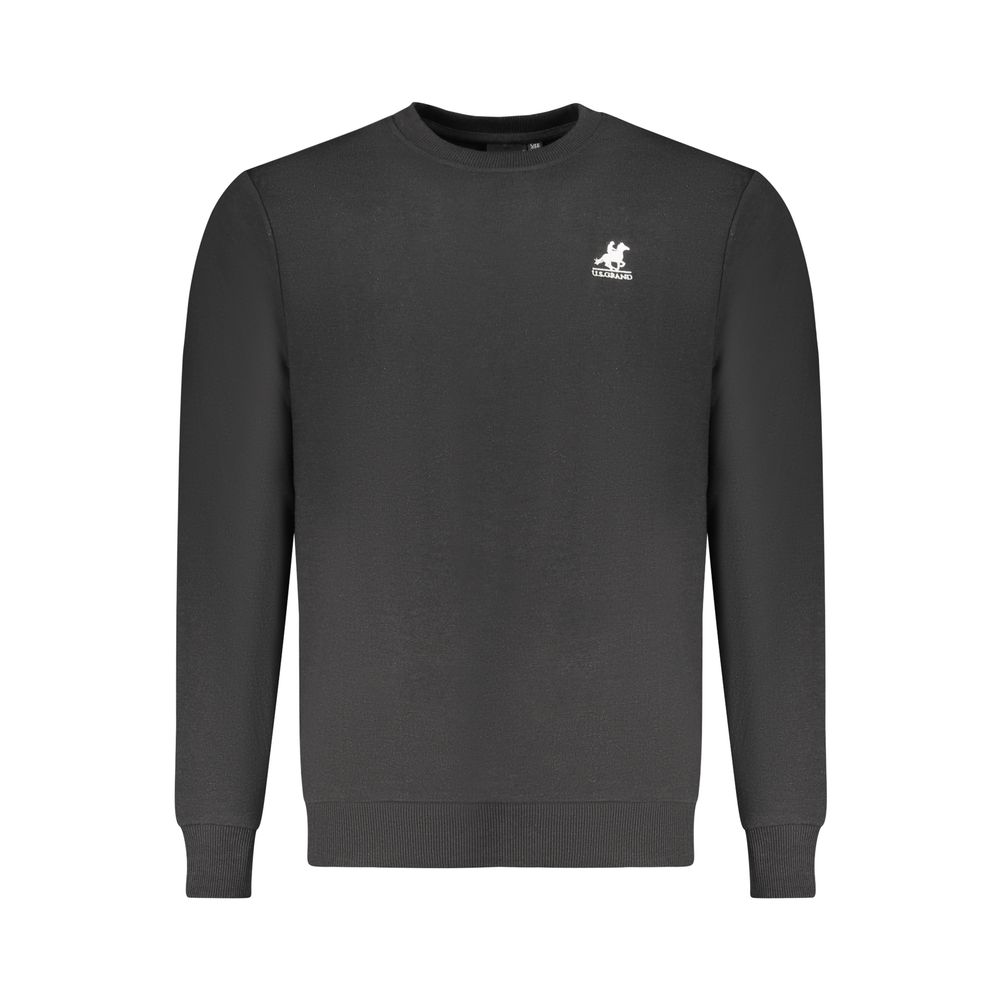 U.S. Grand Polo Schwarzer Baumwoll-Sweatshirt