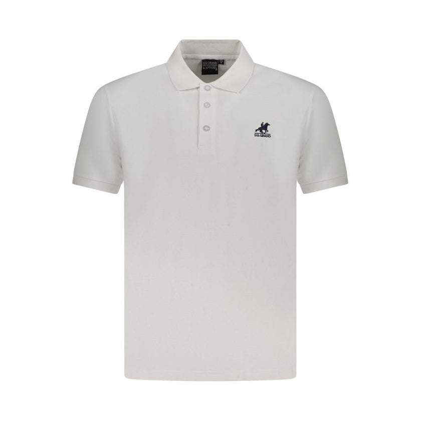 U.S. Grand Polo Weißes Poloshirt aus Baumwolle für Herren