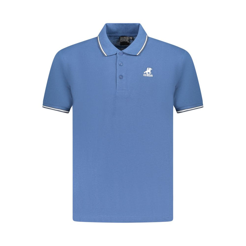 U.S. Grand Polo Blaues Baumwoll-Poloshirt für Herren