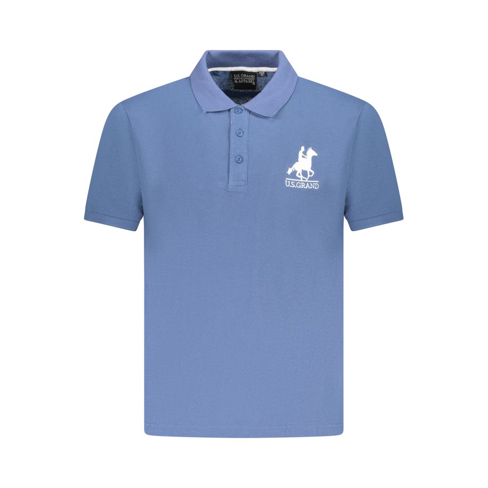 U.S. Grand Polo Blu Cotton Herren Poloshirt