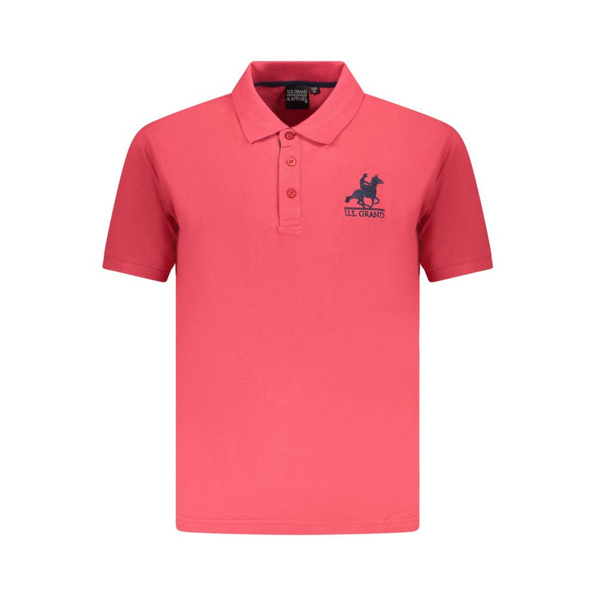 U.S. Grand Polo Rotes Herren-Poloshirt aus Baumwolle
