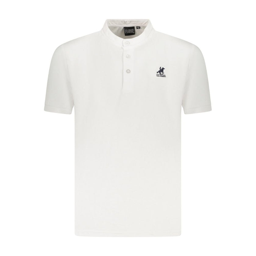 U.S. Grand Polo Weißes Herren-Poloshirt aus Baumwolle