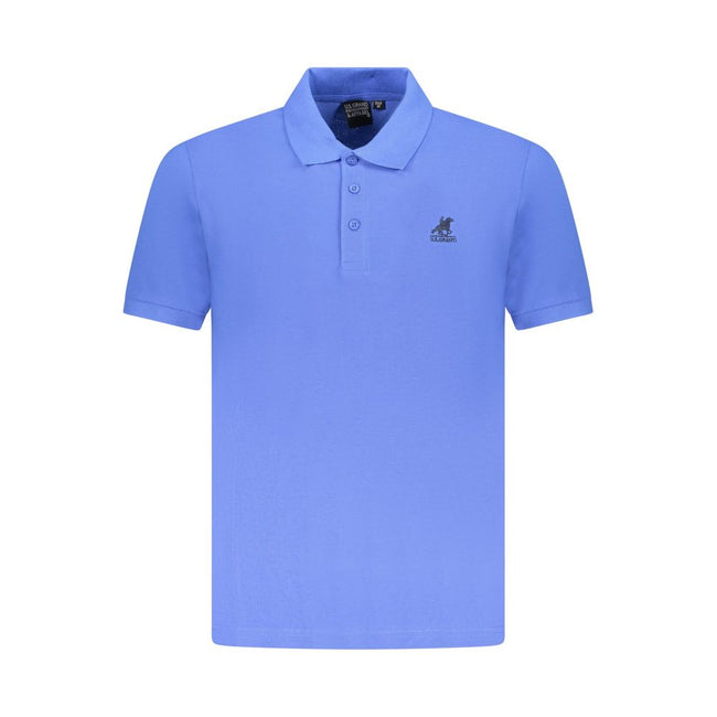 U.S. Grand Polo Blaues Baumwoll-Poloshirt für Herren