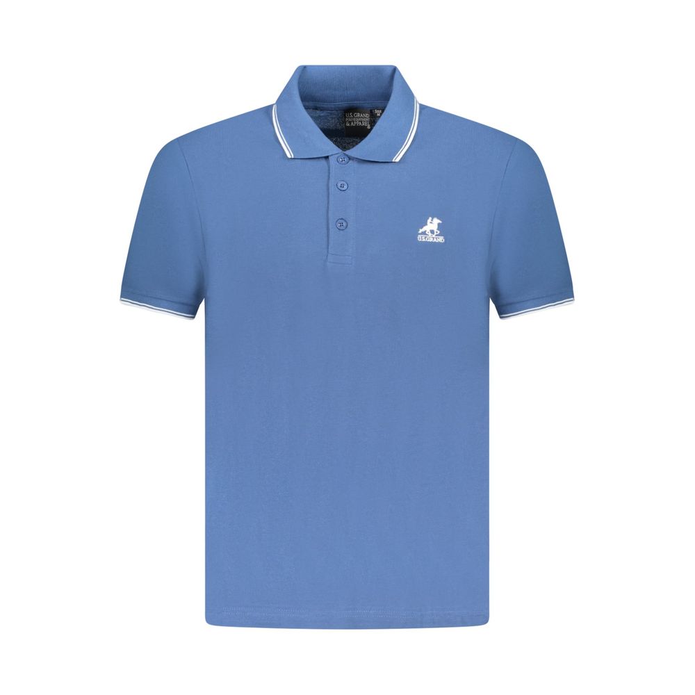 U.S. Grand Polo Blaues Baumwoll-Poloshirt für Herren