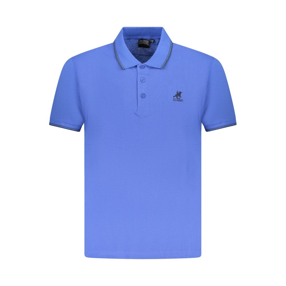 U.S. Grand Polo Blaues Herren-Poloshirt aus Baumwolle
