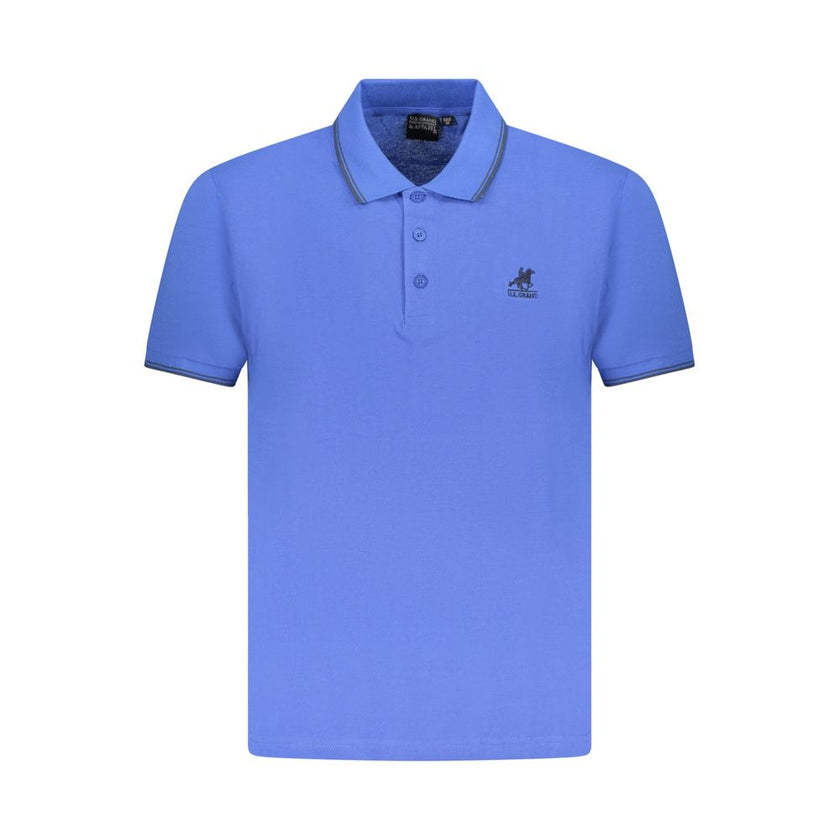 U.S. Grand Polo Blaues Herren-Poloshirt aus Baumwolle