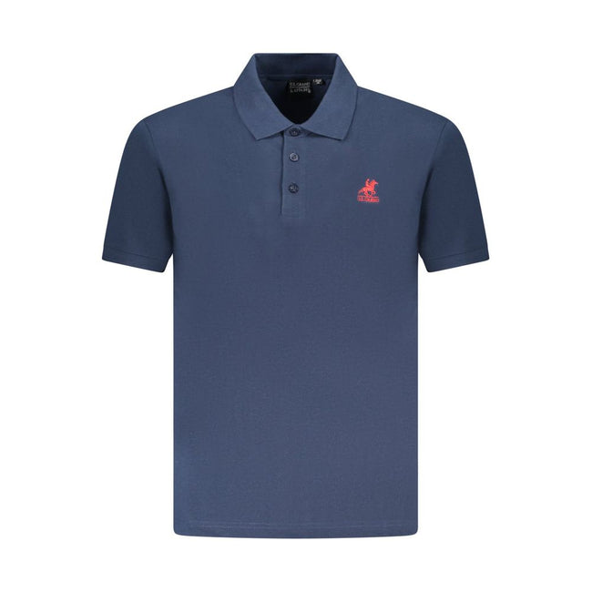 U.S. Grand Polo Blaues Baumwoll-Poloshirt für Herren