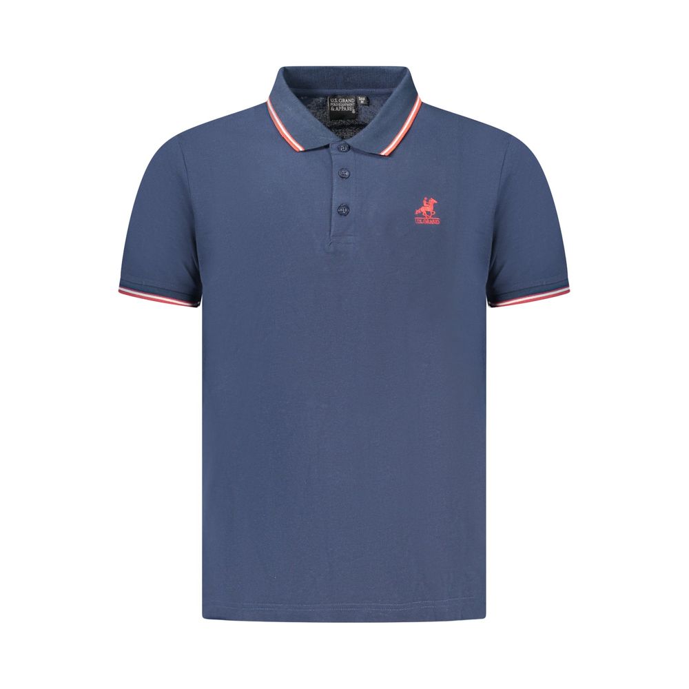U.S. Grand Polo Blaues Baumwoll-Poloshirt für Herren