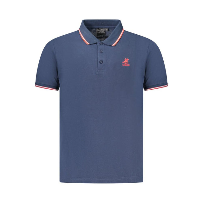 U.S. Grand Polo Blaues Baumwoll-Poloshirt für Herren