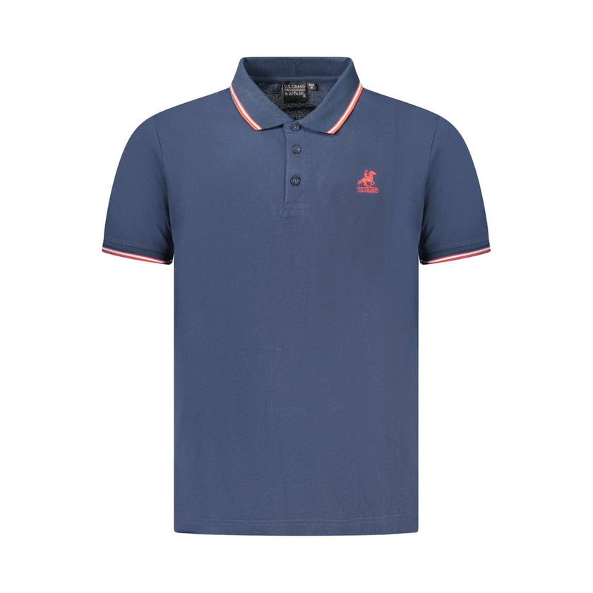 U.S. Grand Polo Blaues Baumwoll-Poloshirt für Herren