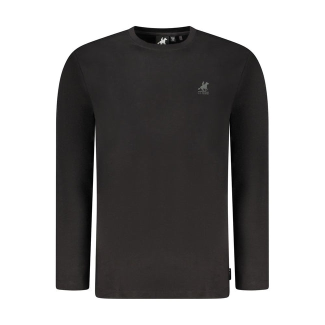 U.S. Grand Polo Schwarzes Baumwoll-T-Shirt für Herren