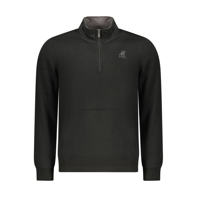 U.S. Grand Polo Schwarzer Baumwoll-Sweatshirt