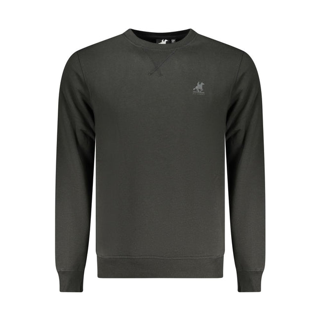 U.S. Grand Polo Schwarzer Baumwoll-Sweatshirt
