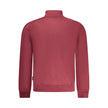 U.S. Grand Polo Herren-Sweatshirt aus roter Baumwolle mit Reißverschluss und Taschen