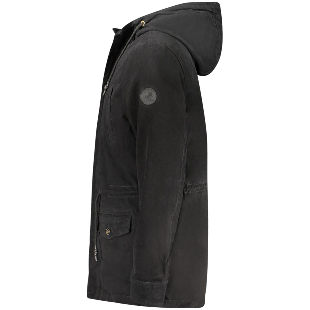 U.S. Grand Polo Nero Polyester Herren Parka Jacke