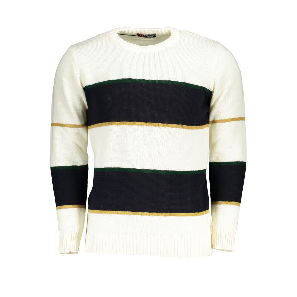 U.S. Grand Polo Weißer Herrenpullover aus Acryl