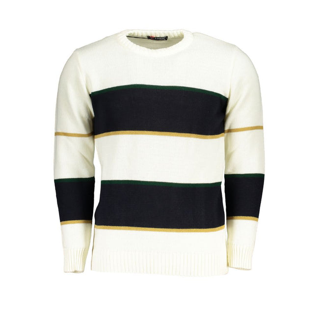 U.S. Grand Polo Weißer Herrenpullover aus Acryl