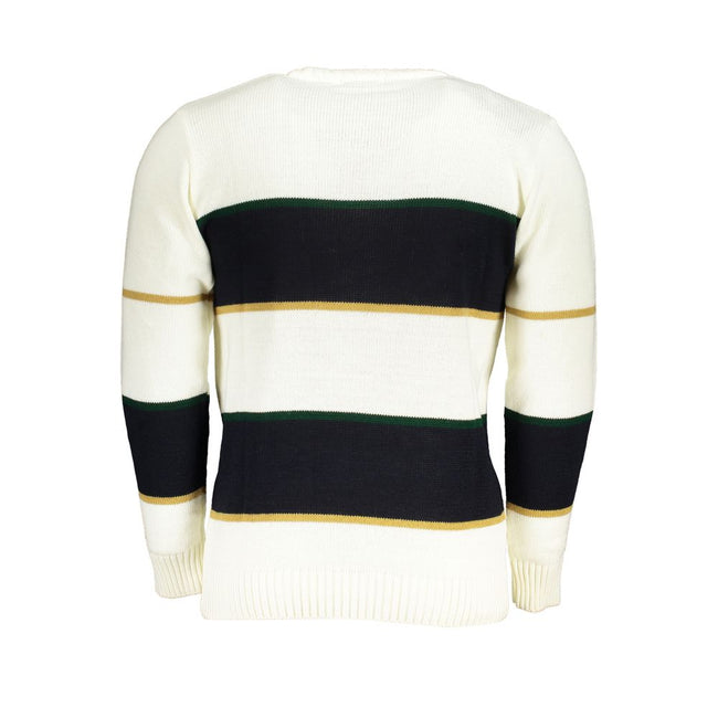 U.S. Grand Polo Weißer Herrenpullover aus Acryl