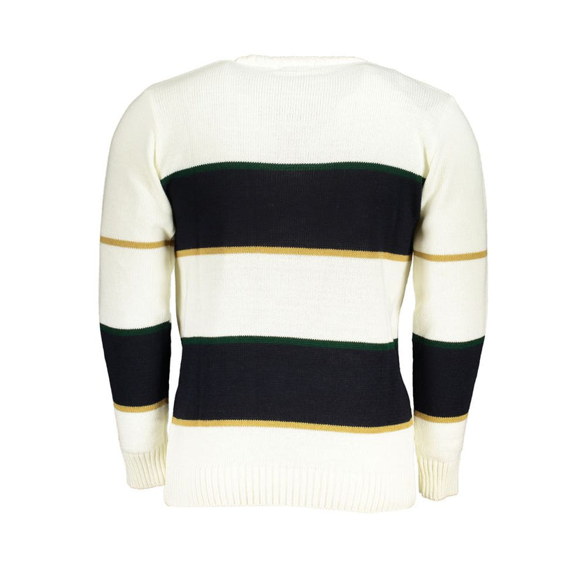 U.S. Grand Polo Weißer Herrenpullover aus Acryl