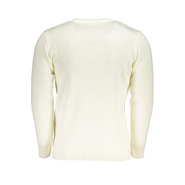 U.S. Grand Polo Weißer Herrenpullover aus Acryl