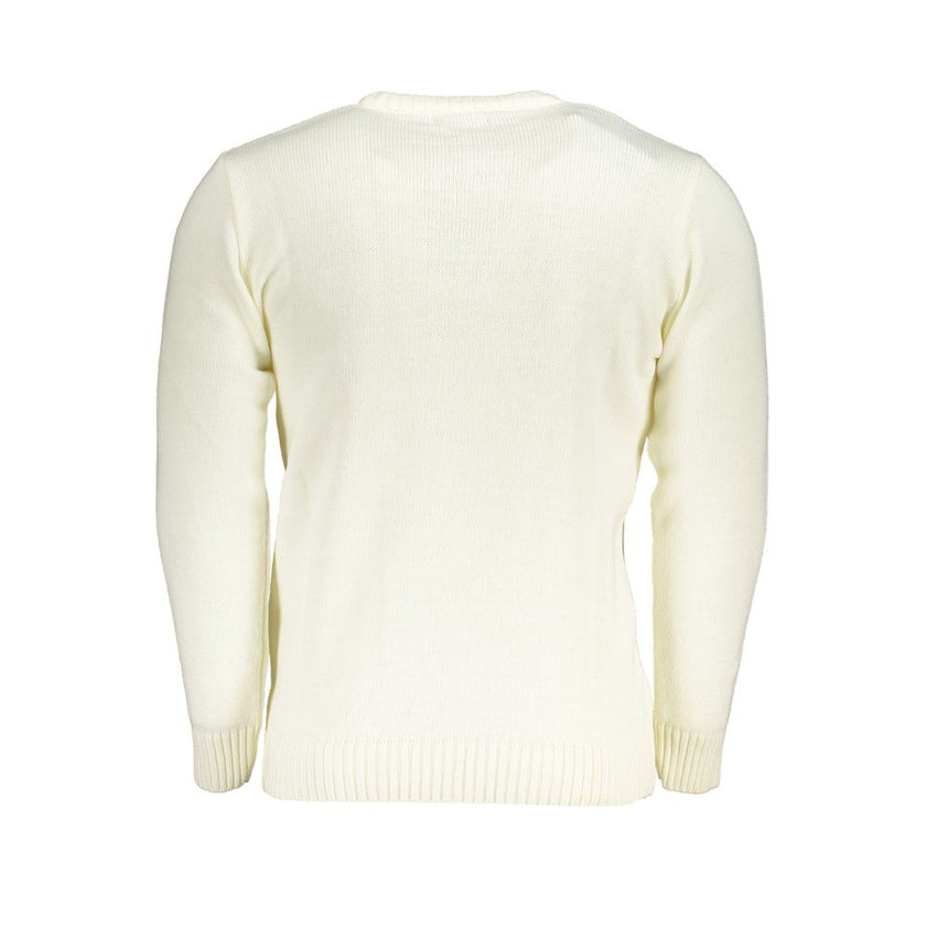 U.S. Grand Polo Weißer Herrenpullover aus Acryl
