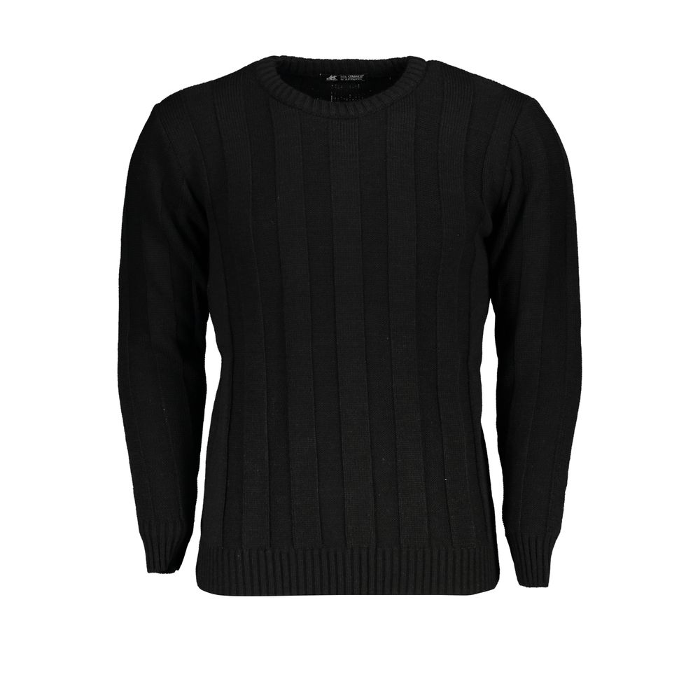 U.S. Grand Polo Schwarzer Herrenpullover aus Acryl