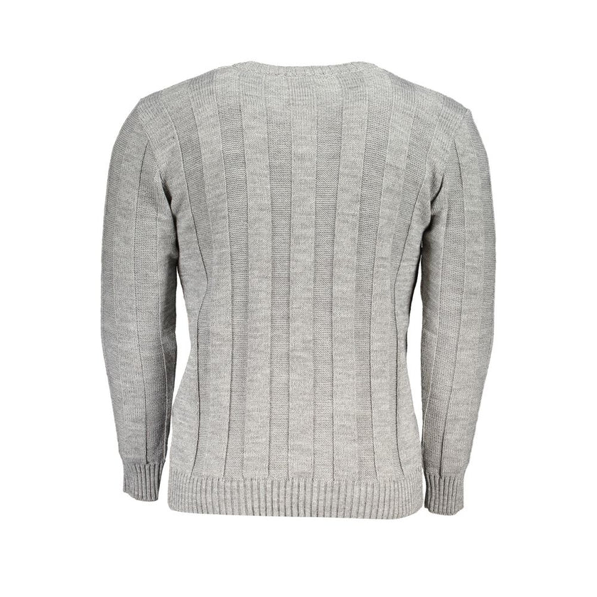 U.S. Grand Polo Grauer Strickpullover mit Rollkragen