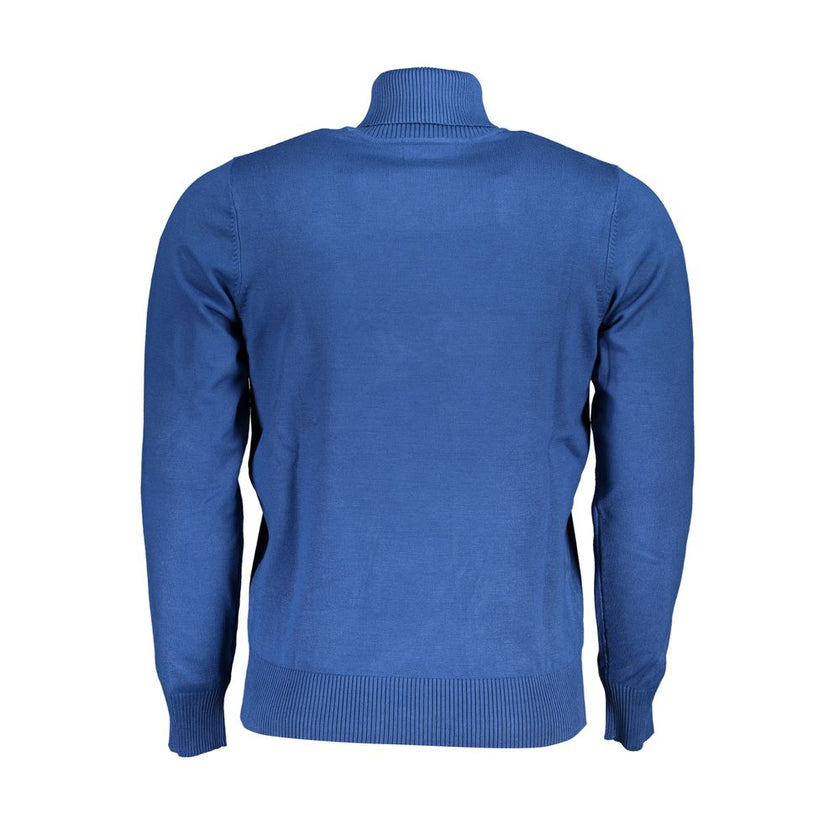U.S. Grand Polo Blauer Rollkragenpullover aus Nylon