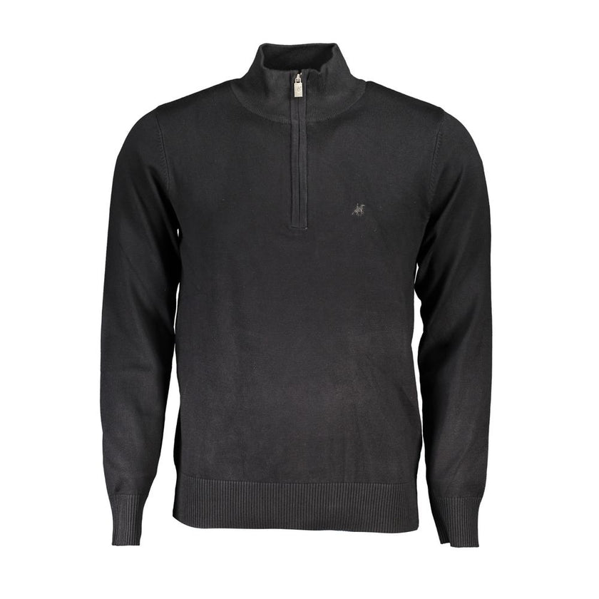 U.S. Grand Polo Schwarzer Nylon-Sweatshirt
