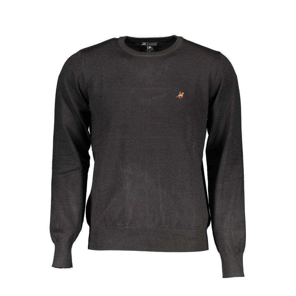 U.S. Grand Polo Schwarzer Herrenpullover aus Viskose