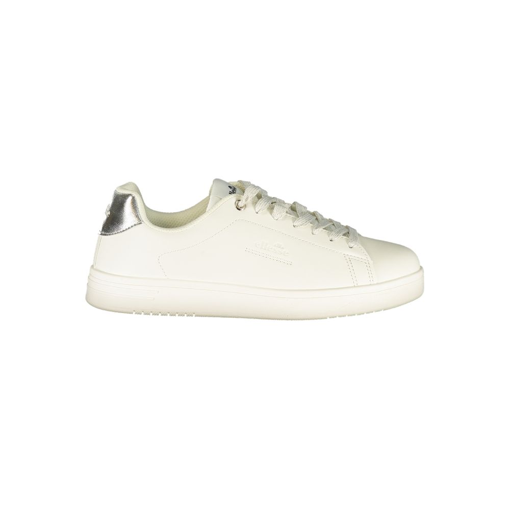 Ellesse White Polyester Athletic Style Sneakers