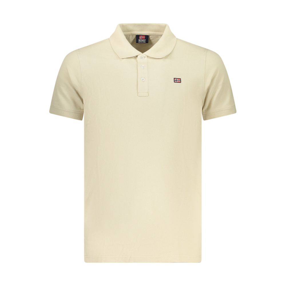 Norway 1963 Beige Baumwoll-Herren-Poloshirt