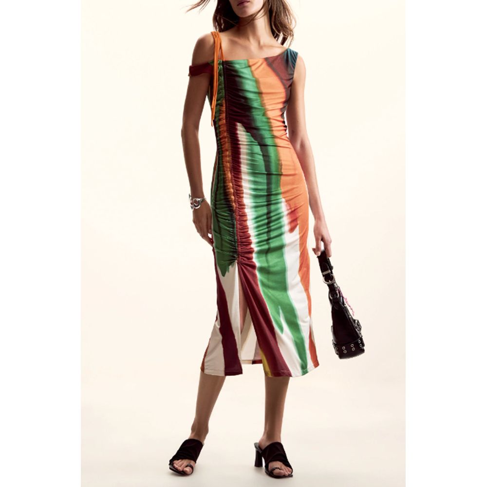 Desigual Damenkleid aus Marrone-Polyester