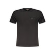 Guess Jeans Schwarzes Herren-T-Shirt aus Bio-Baumwolle