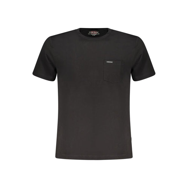 Guess Jeans Schwarzes Herren-T-Shirt aus Bio-Baumwolle