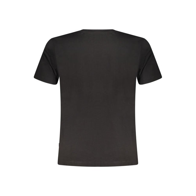 Guess Jeans Schwarzes Herren-T-Shirt aus Bio-Baumwolle