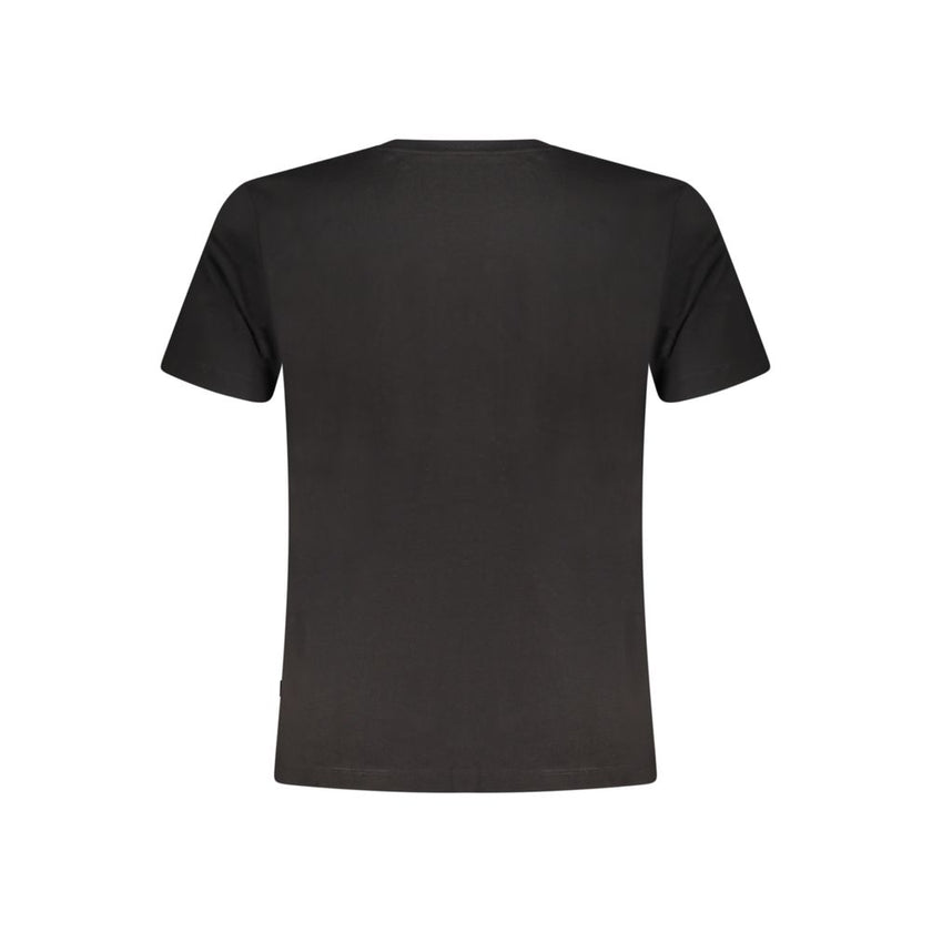 Guess Jeans Schwarzes Herren-T-Shirt aus Bio-Baumwolle