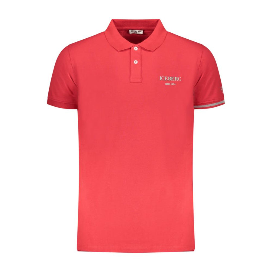 Iceberg Men's Red Cotton Polo Shirt